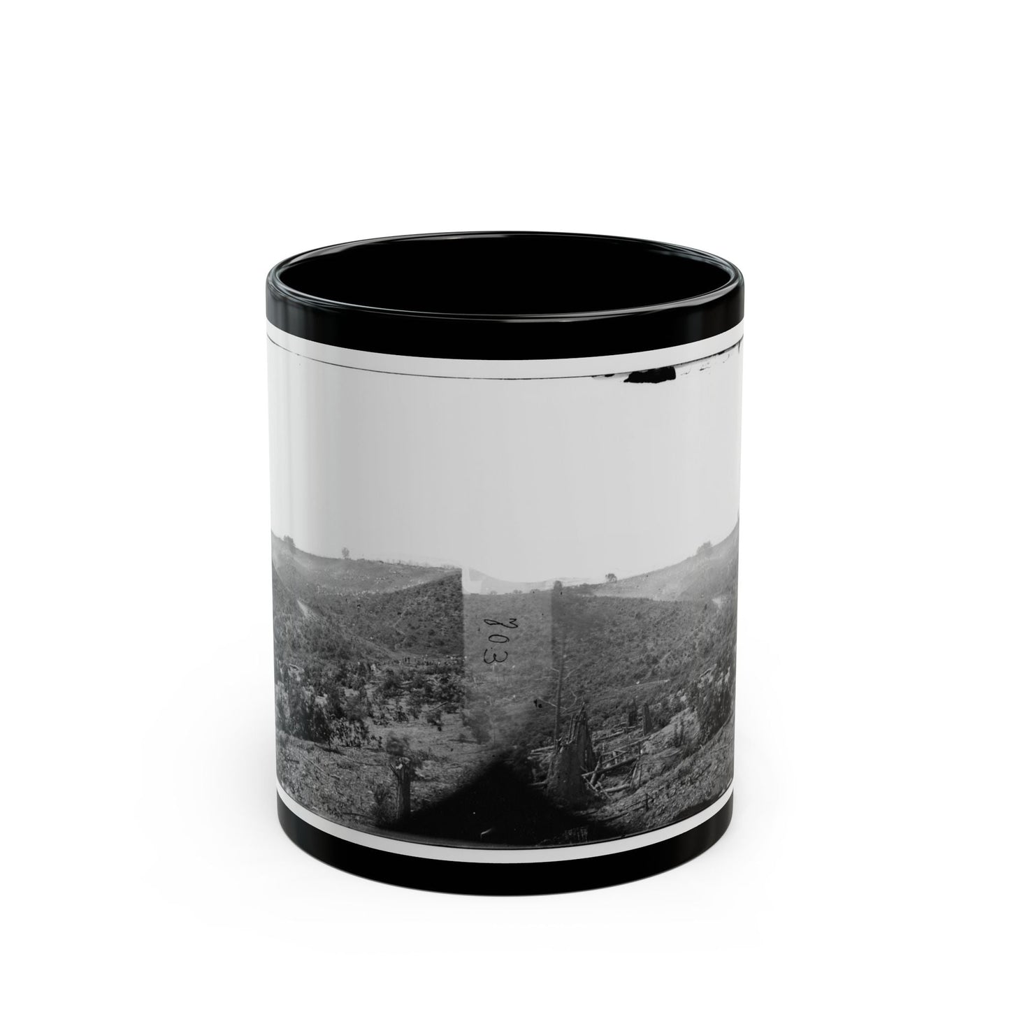 Belle Plain, Virginia (Vicinity). Encampment Of 7,000 Confederates In The  Punch Bowl (U.S. Civil War) Black Coffee Mug