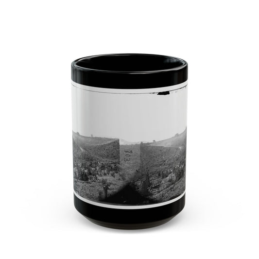 Belle Plain, Virginia (Vicinity). Encampment Of 7,000 Confederates In The  Punch Bowl (U.S. Civil War) Black Coffee Mug