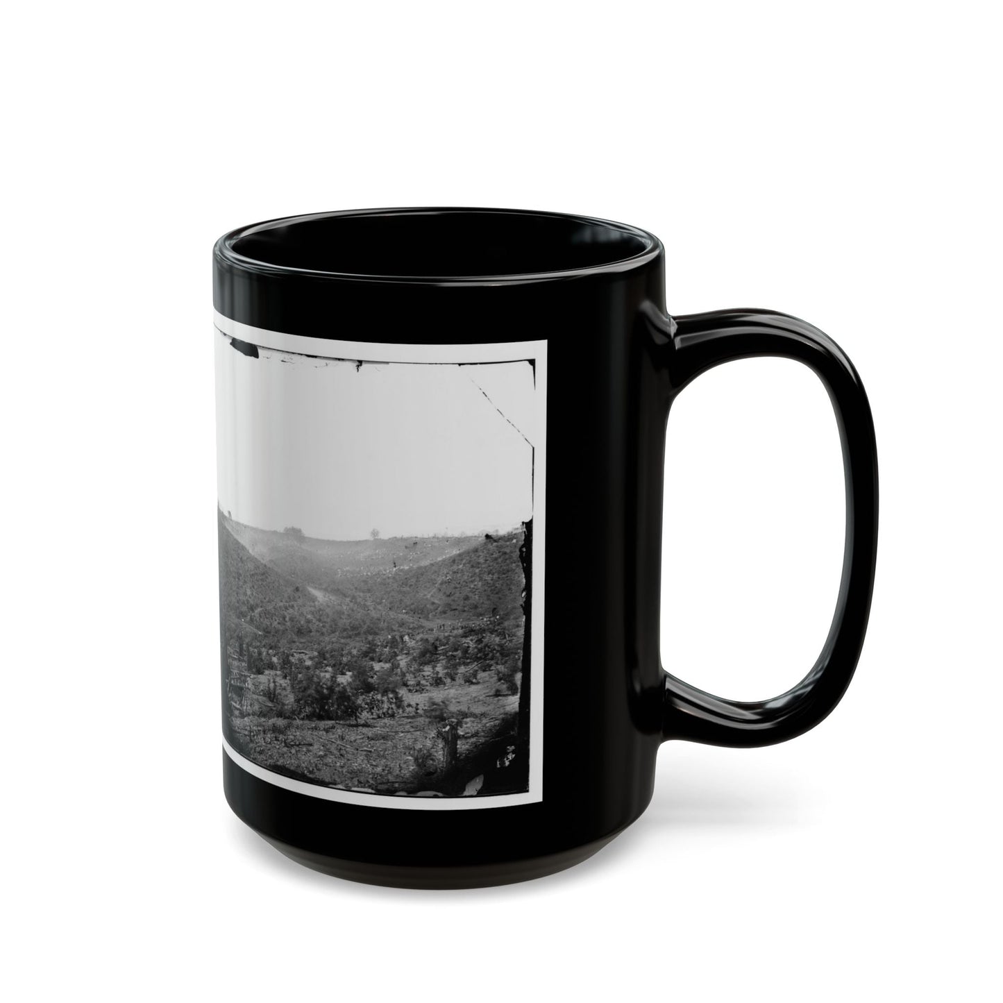 Belle Plain, Virginia (Vicinity). Encampment Of 7,000 Confederates In The  Punch Bowl (U.S. Civil War) Black Coffee Mug