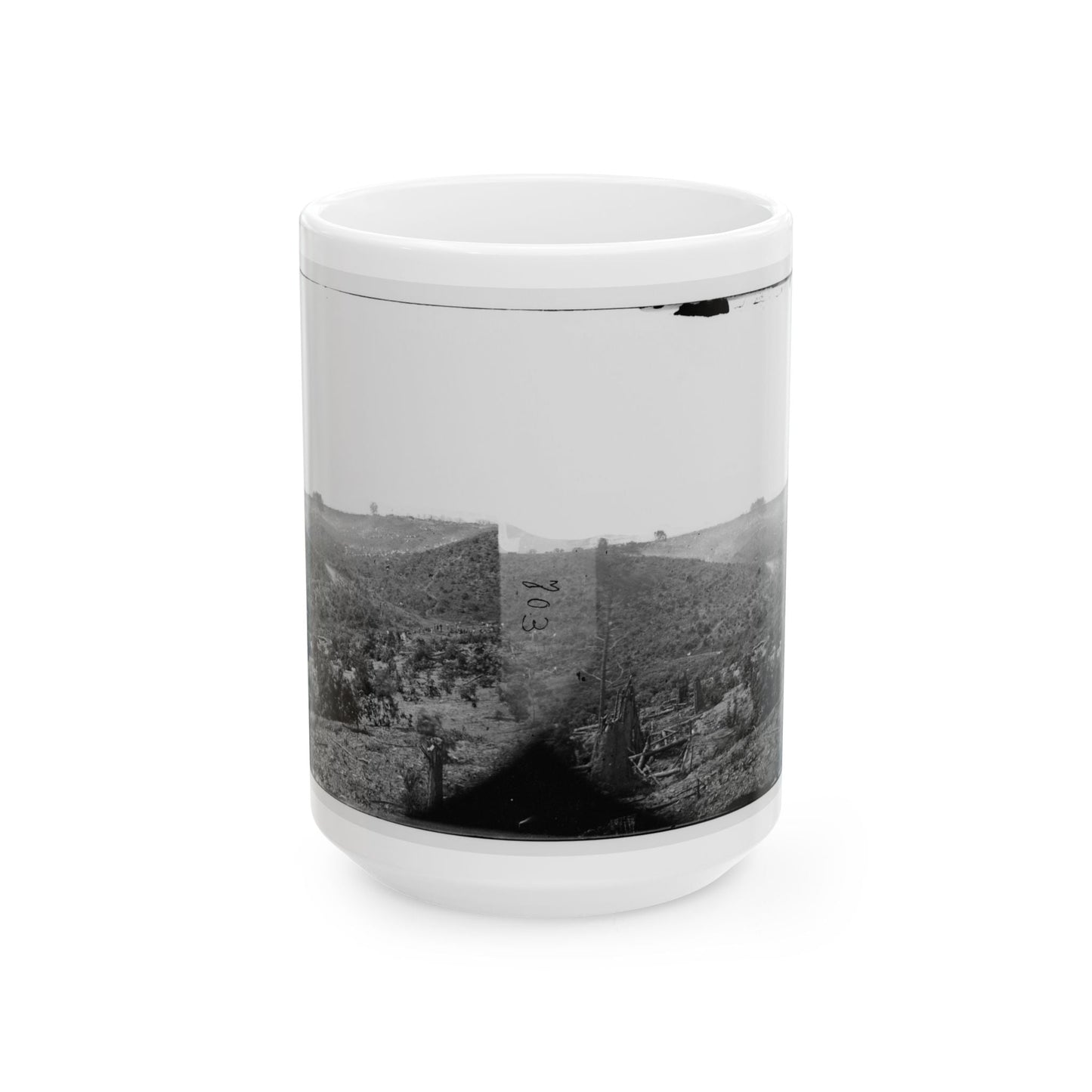 Belle Plain, Virginia (Vicinity). Encampment Of 7,000 Confederates In The  Punch Bowl (U.S. Civil War) White Coffee Mug