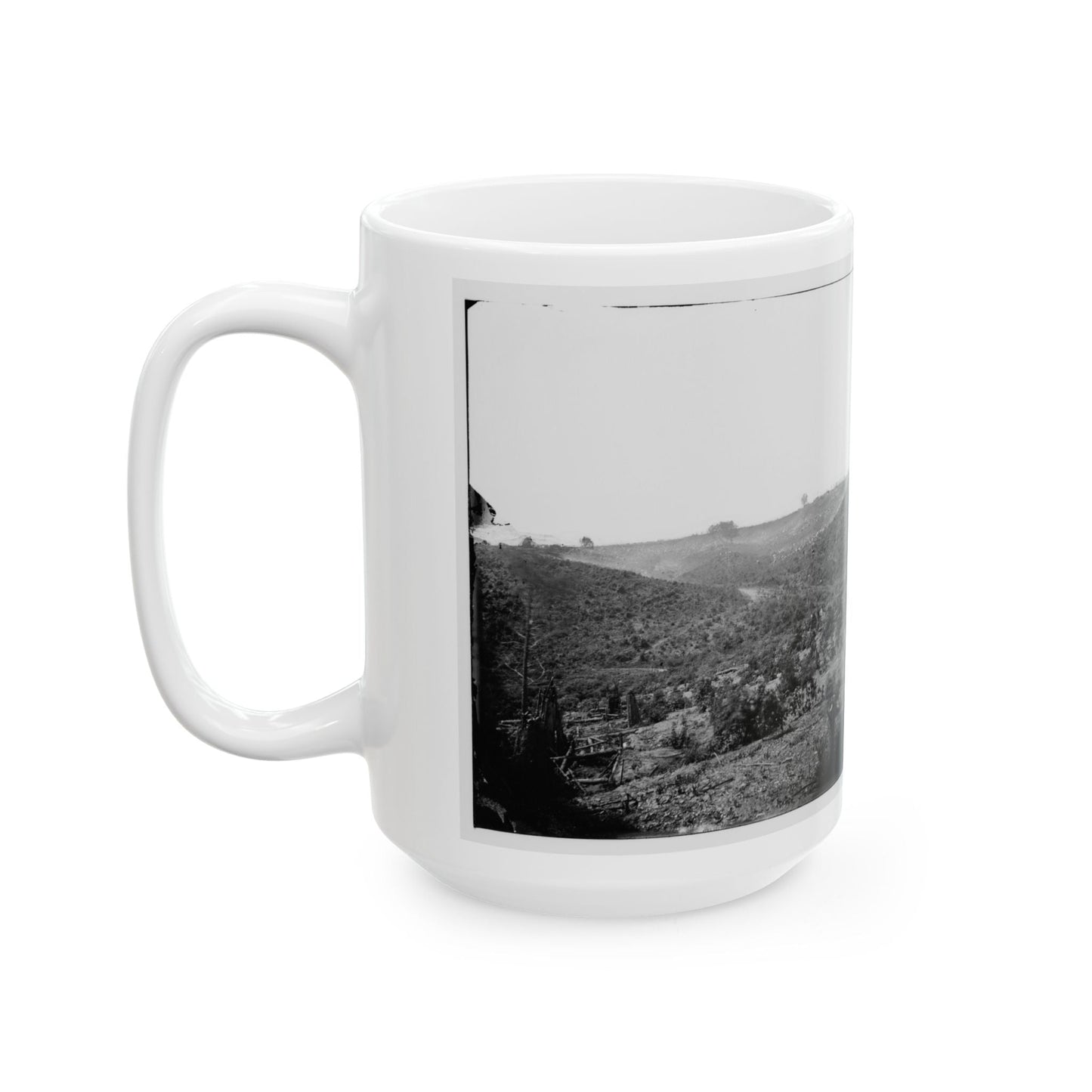 Belle Plain, Virginia (Vicinity). Encampment Of 7,000 Confederates In The  Punch Bowl (U.S. Civil War) White Coffee Mug