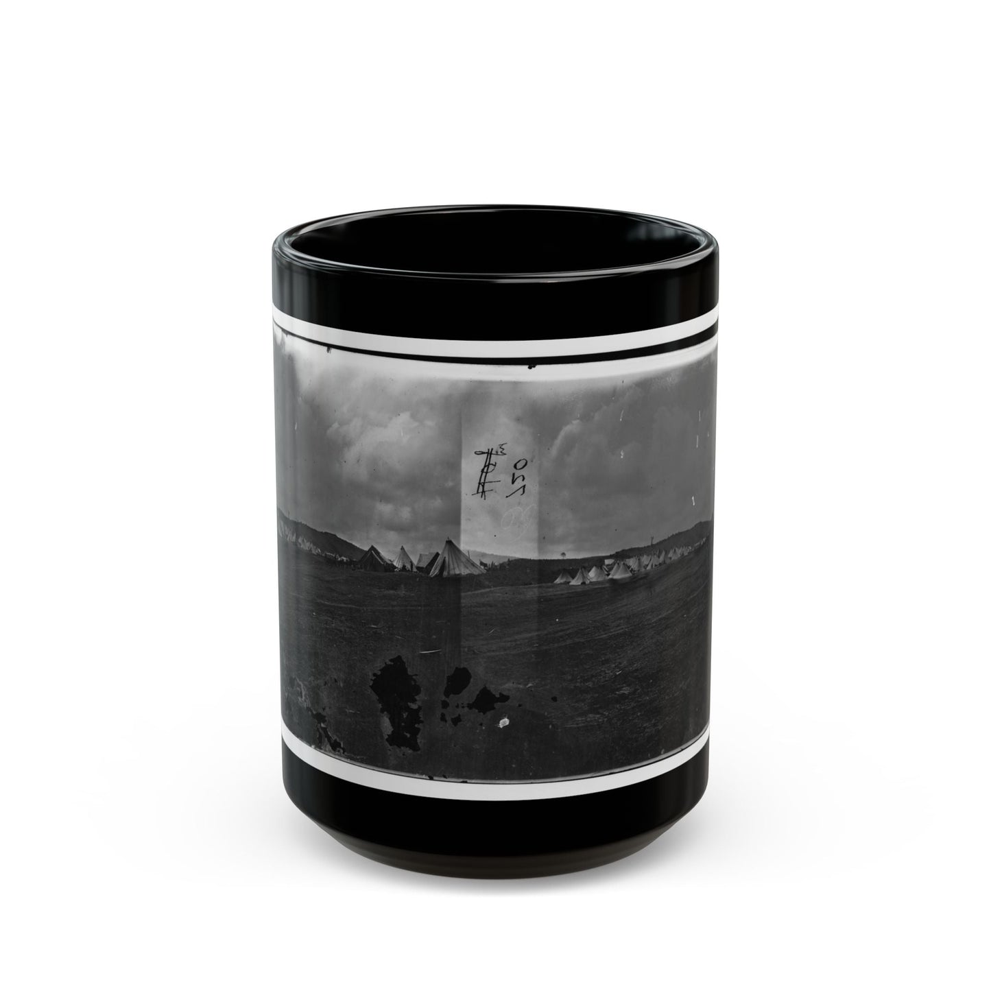 Belle Plain, Virginia. Camp Of Negro Laborers In Quartermaster Department (U.S. Civil War) Black Coffee Mug-15oz-The Sticker Space