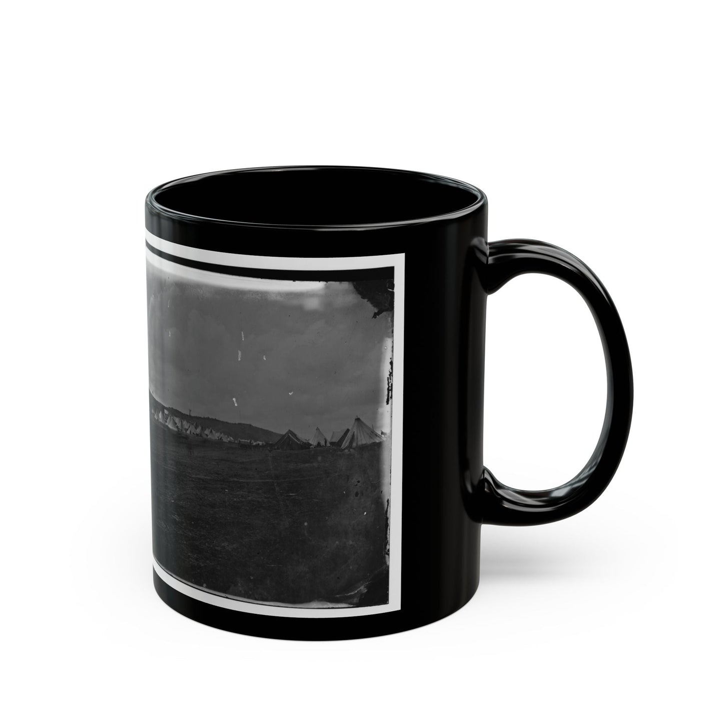 Belle Plain, Virginia. Camp Of Negro Laborers In Quartermaster Department (U.S. Civil War) Black Coffee Mug-The Sticker Space