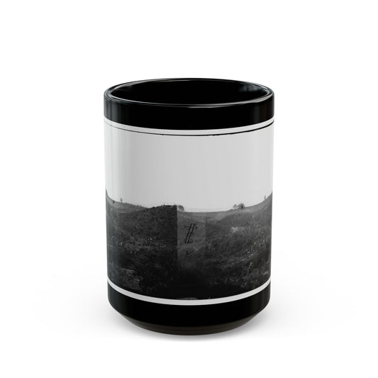 Belle Plain, Virginia. Encampment Of 7,000 Confederates In The  Punch Bowl (2) (U.S. Civil War) Black Coffee Mug