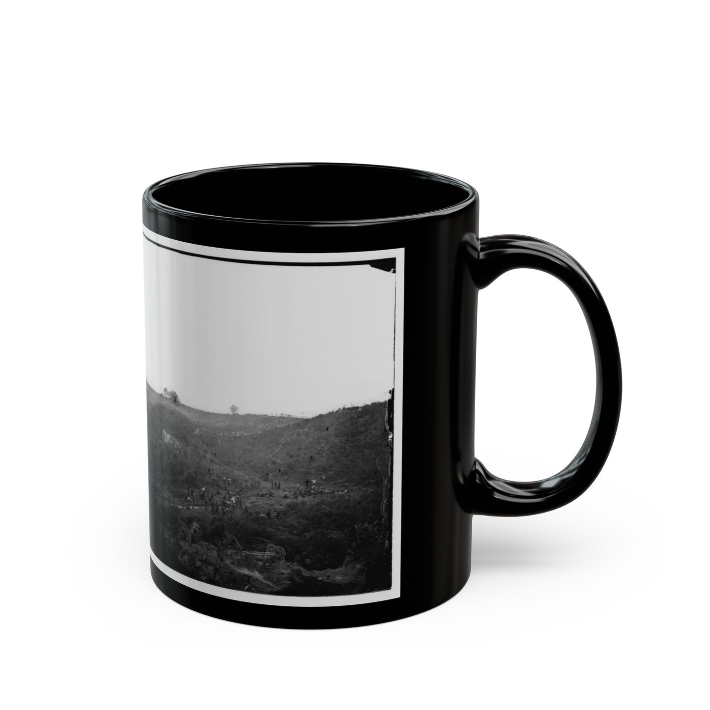 Belle Plain, Virginia. Encampment Of 7,000 Confederates In The  Punch Bowl (2) (U.S. Civil War) Black Coffee Mug