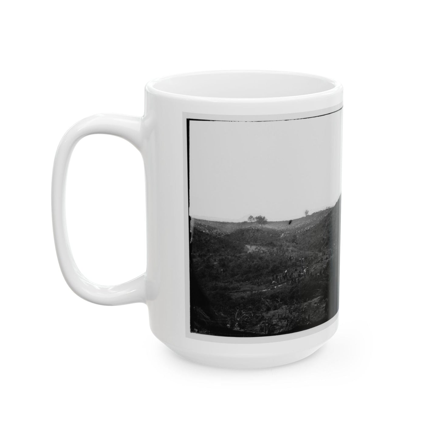 Belle Plain, Virginia. Encampment Of 7,000 Confederates In The  Punch Bowl (2) (U.S. Civil War) White Coffee Mug