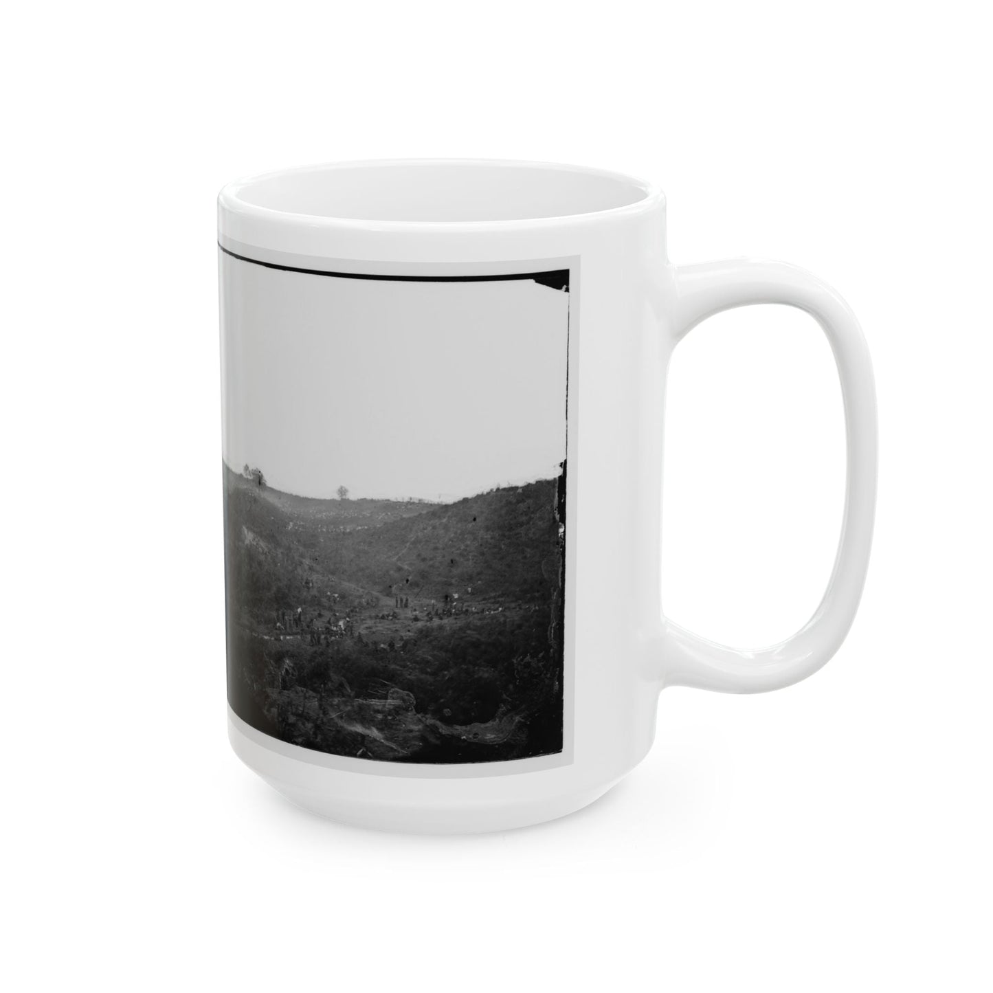 Belle Plain, Virginia. Encampment Of 7,000 Confederates In The  Punch Bowl (2) (U.S. Civil War) White Coffee Mug