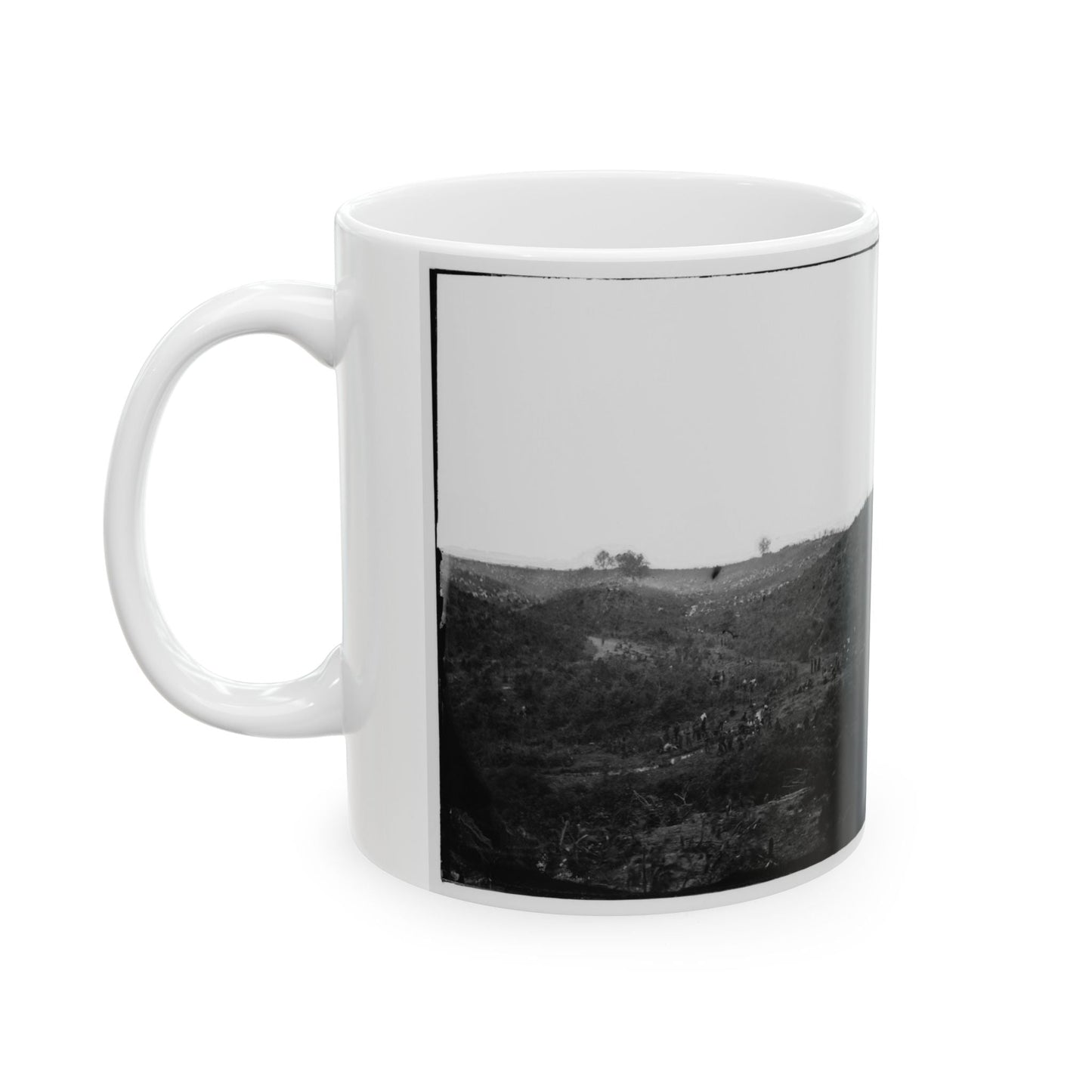 Belle Plain, Virginia. Encampment Of 7,000 Confederates In The  Punch Bowl (2) (U.S. Civil War) White Coffee Mug