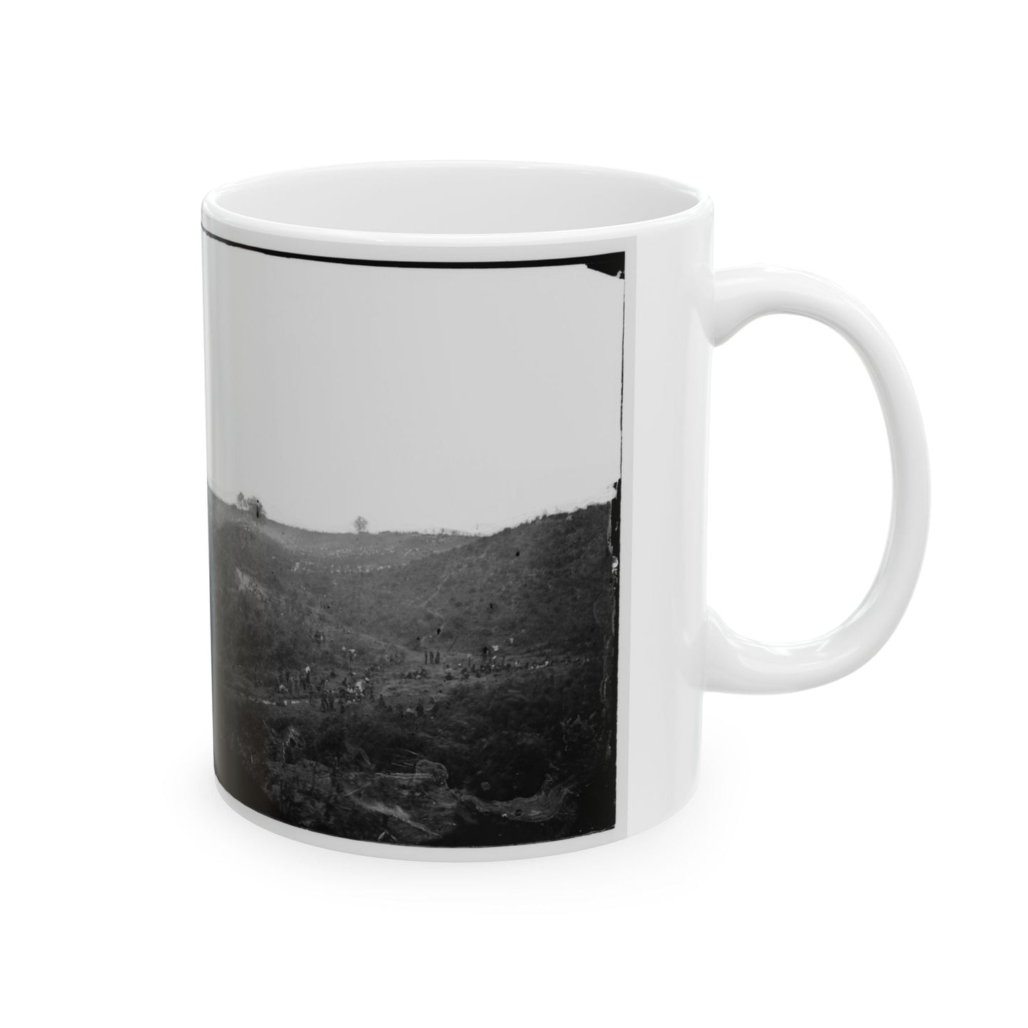 Belle Plain, Virginia. Encampment Of 7,000 Confederates In The  Punch Bowl (2) (U.S. Civil War) White Coffee Mug