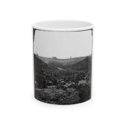 Belle Plain, Virginia. Encampment Of 7,000 Confederates In The  Punch Bowl (U.S. Civil War) White Coffee Mug