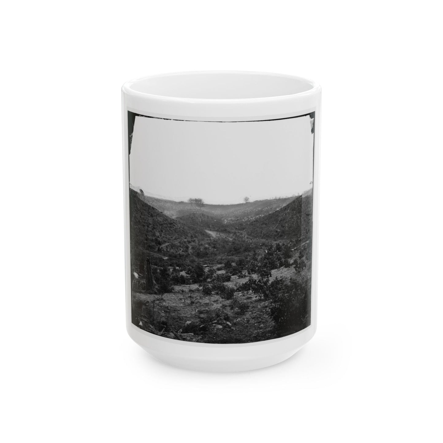 Belle Plain, Virginia. Encampment Of 7,000 Confederates In The  Punch Bowl (U.S. Civil War) White Coffee Mug