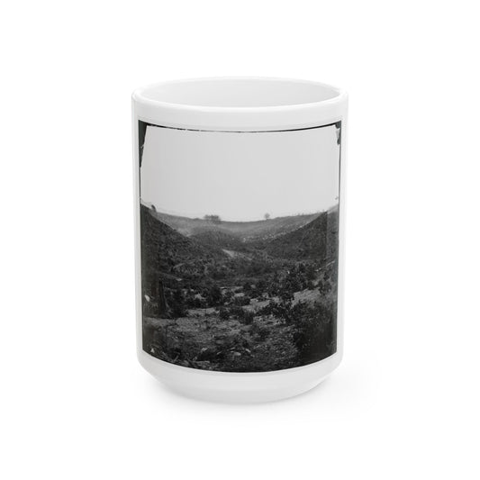 Belle Plain, Virginia. Encampment Of 7,000 Confederates In The  Punch Bowl (U.S. Civil War) White Coffee Mug