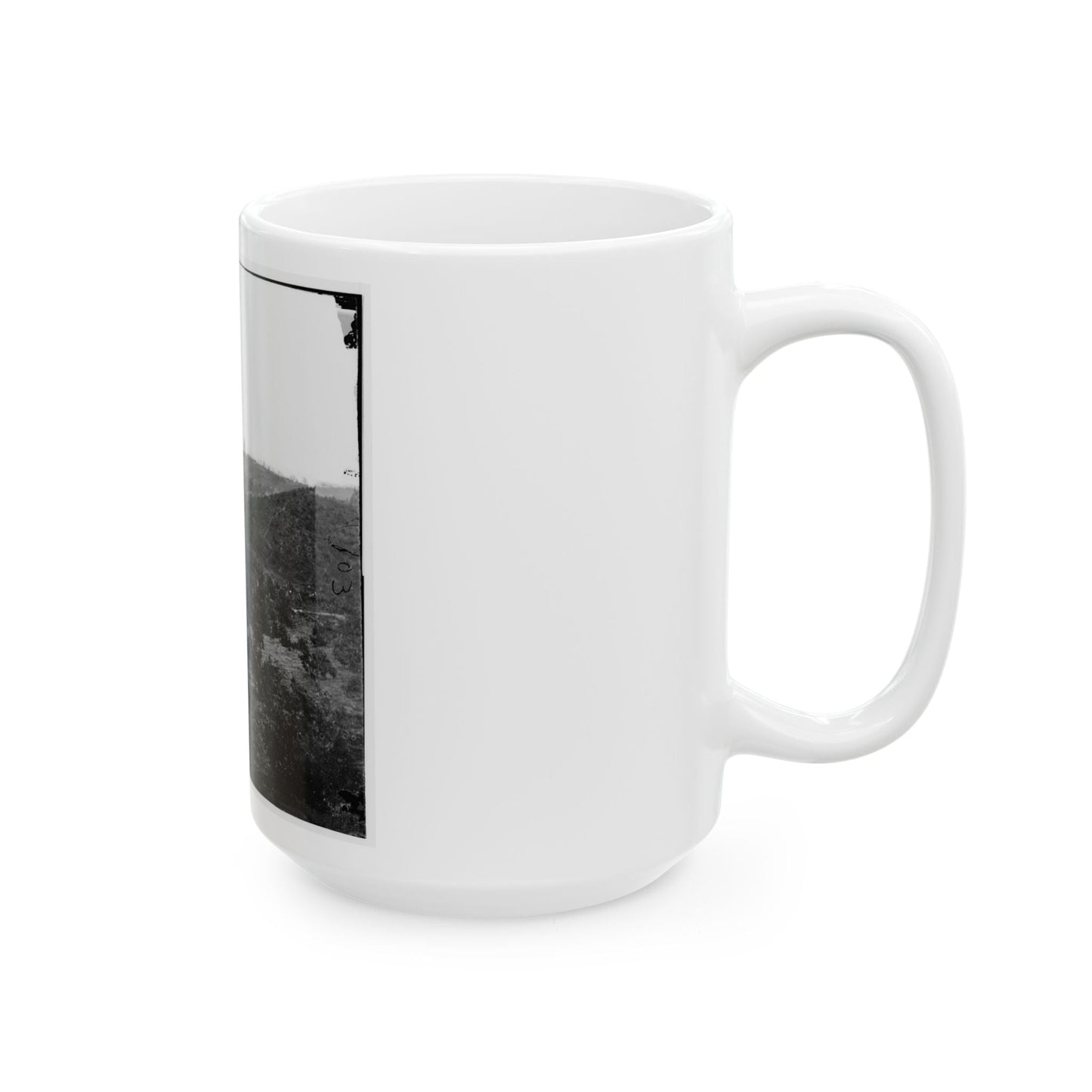 Belle Plain, Virginia. Encampment Of 7,000 Confederates In The  Punch Bowl (U.S. Civil War) White Coffee Mug