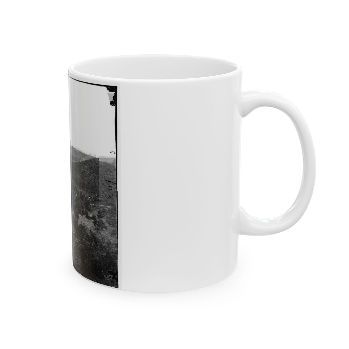 Belle Plain, Virginia. Encampment Of 7,000 Confederates In The  Punch Bowl (U.S. Civil War) White Coffee Mug