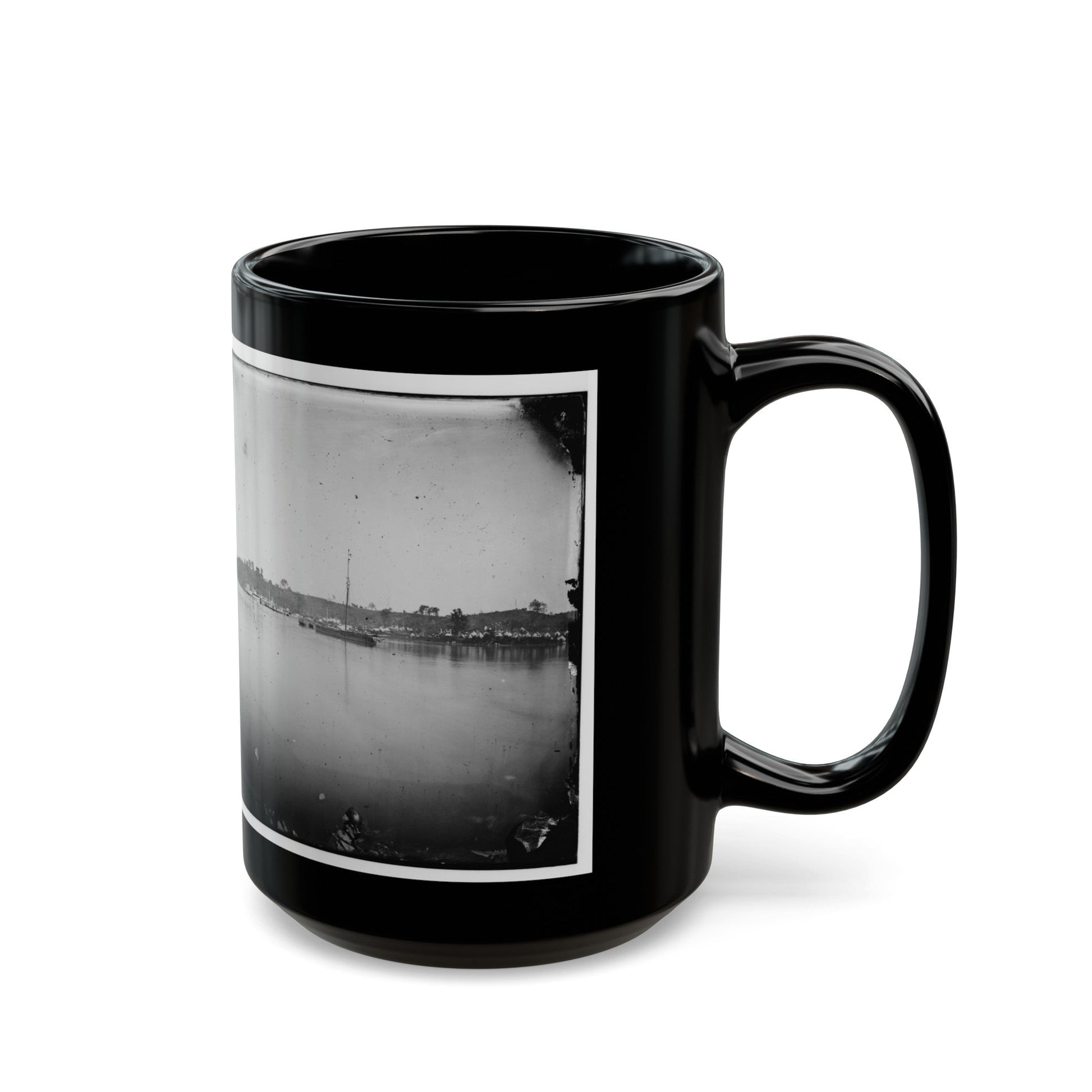 Belle Plain, Virginia. General View (U.S. Civil War) Black Coffee Mug-The Sticker Space