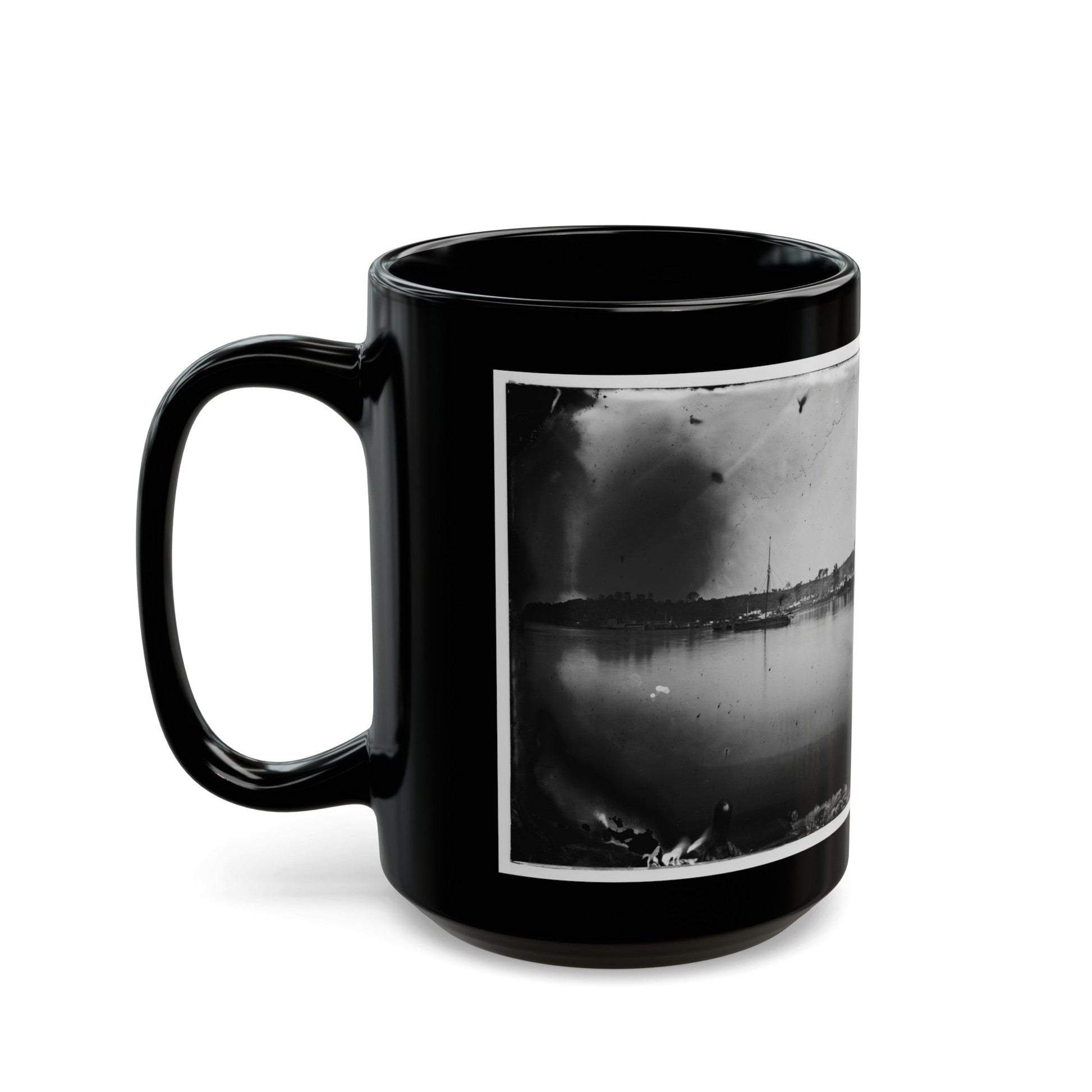 Belle Plain, Virginia. General View (U.S. Civil War) Black Coffee Mug-The Sticker Space