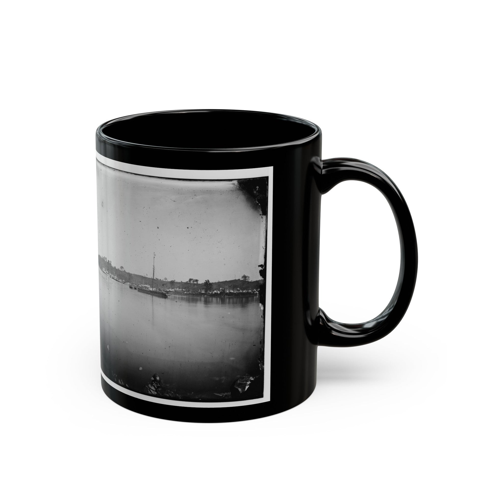 Belle Plain, Virginia. General View (U.S. Civil War) Black Coffee Mug-The Sticker Space