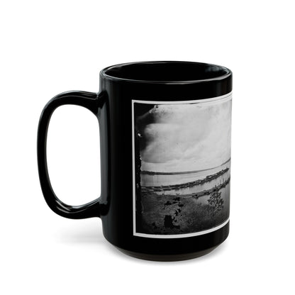 Belle Plain, Virginia. Pontoon Wharf (U.S. Civil War) Black Coffee Mug-The Sticker Space