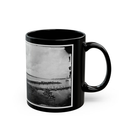 Belle Plain, Virginia. Pontoon Wharf (U.S. Civil War) Black Coffee Mug-The Sticker Space