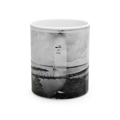 Belle Plain, Virginia. Pontoon Wharf (U.S. Civil War) White Coffee Mug-11oz-The Sticker Space