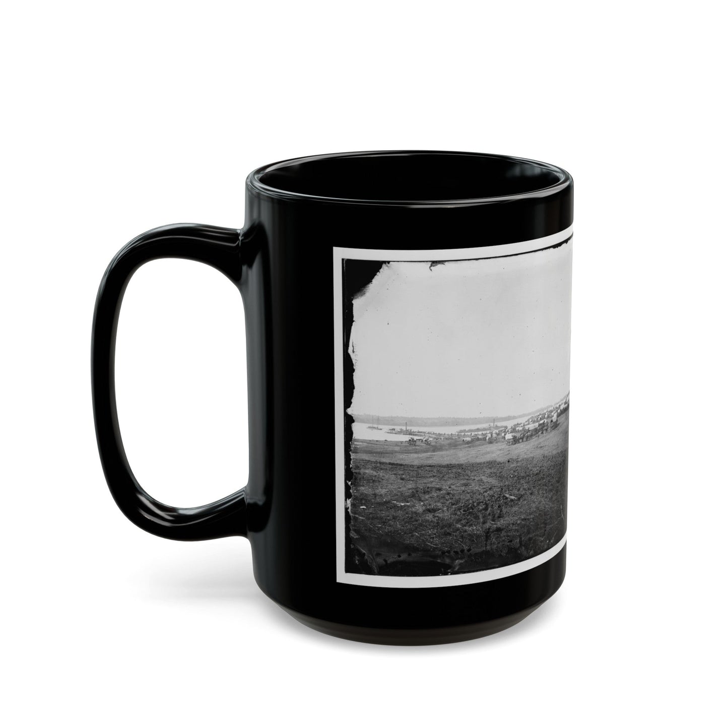 Belle Plain, Virginia. Quartermaster Department (U.S. Civil War) Black Coffee Mug-The Sticker Space