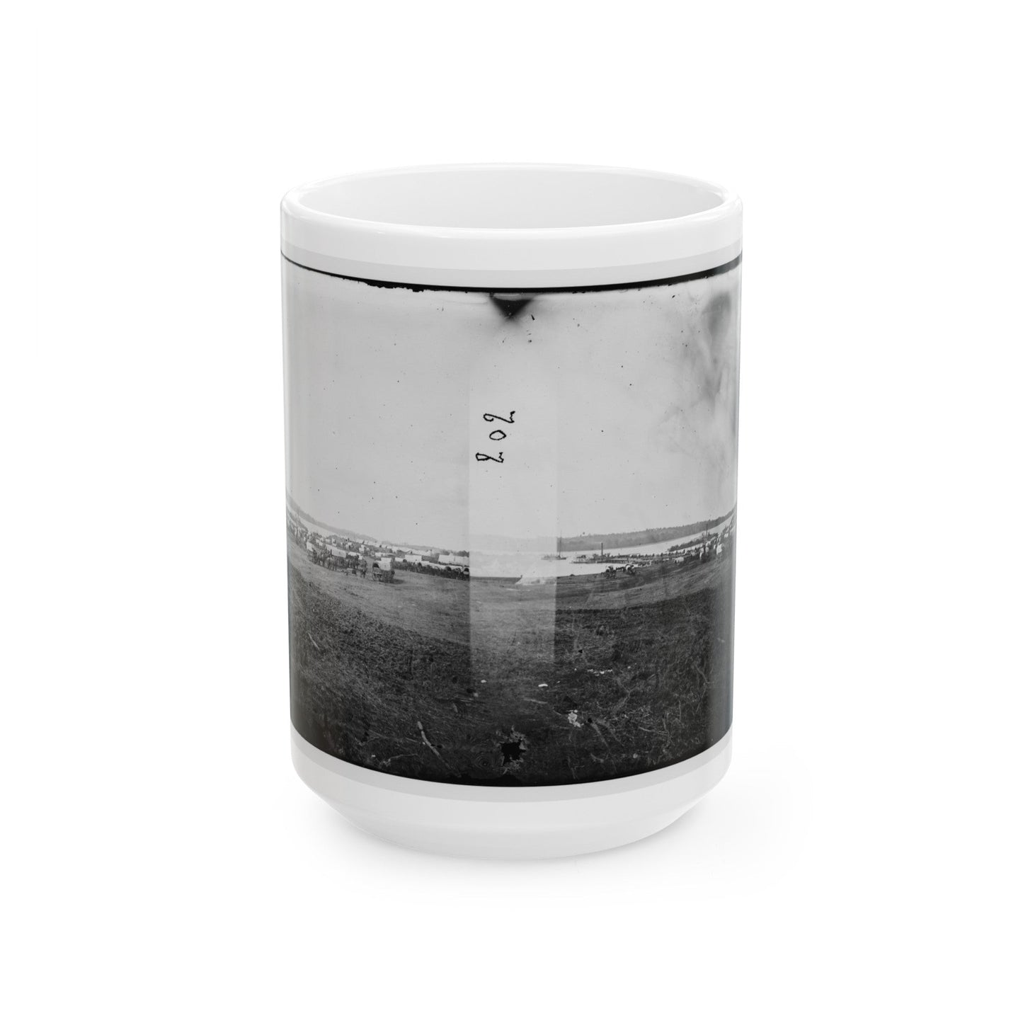 Belle Plain, Virginia. Quartermaster Department (U.S. Civil War) White Coffee Mug-15oz-The Sticker Space