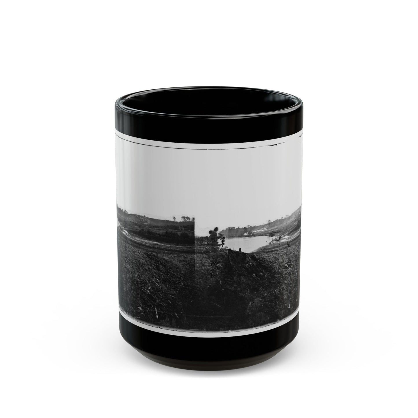 Belle Plain, Virginia. (U.S. Civil War) Black Coffee Mug-15oz-The Sticker Space