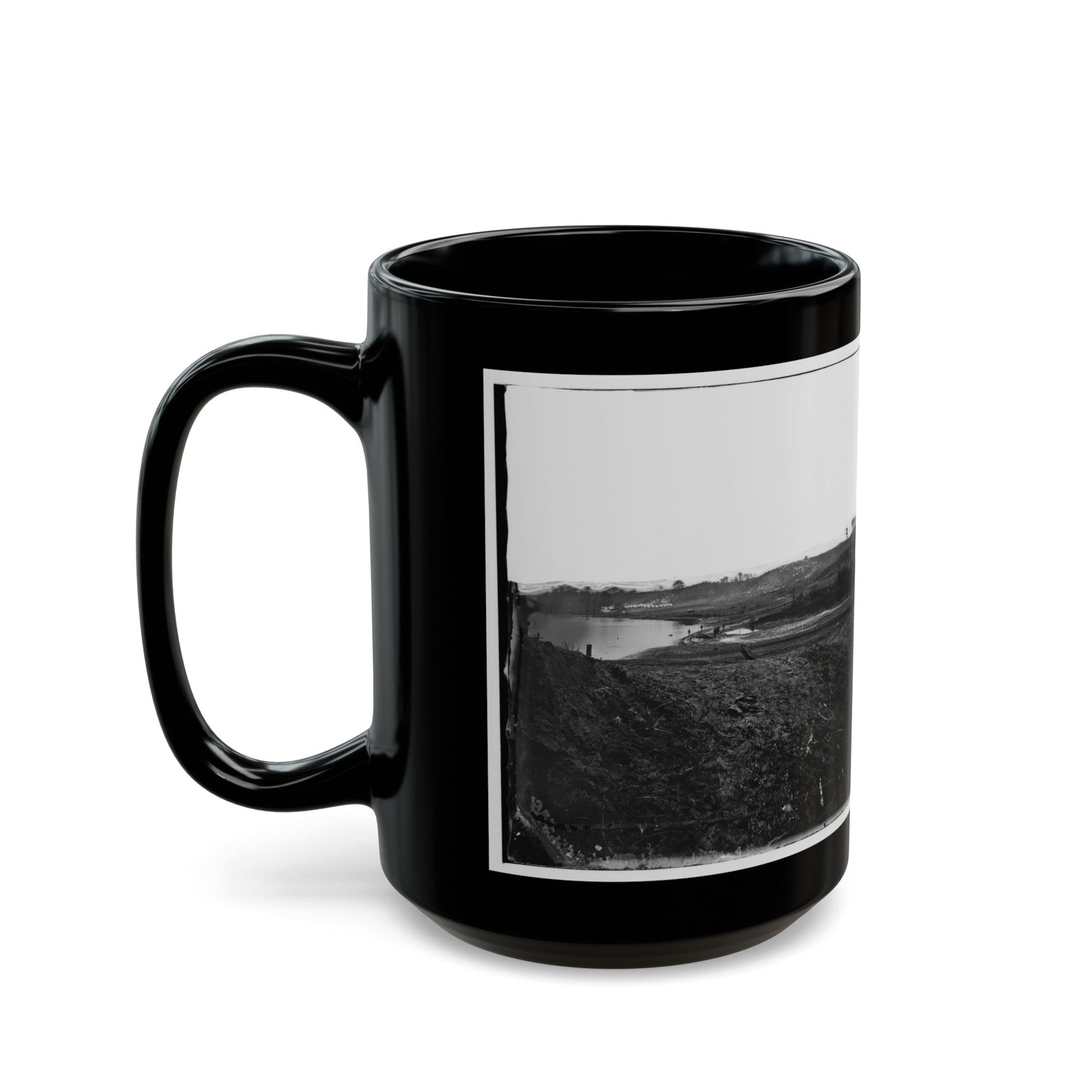 Belle Plain, Virginia. (U.S. Civil War) Black Coffee Mug-The Sticker Space