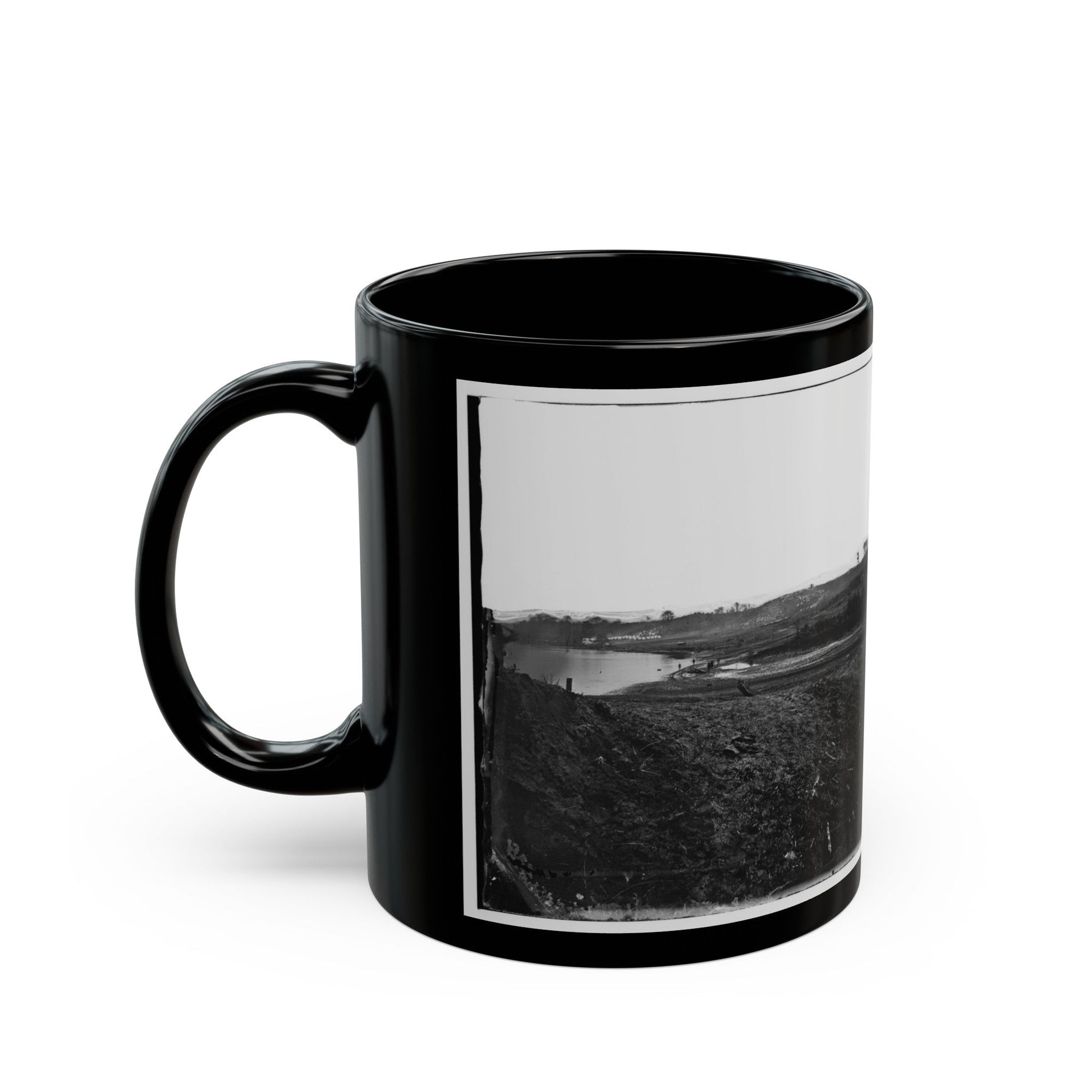 Belle Plain, Virginia. (U.S. Civil War) Black Coffee Mug-The Sticker Space