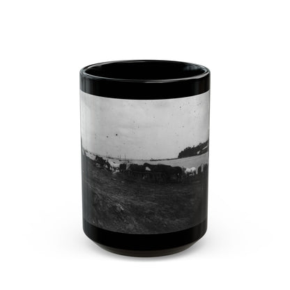 Belle Plains, Va., May 16, 1864, Encampment Of 2nd New York And 1st Massachusetts Heavy Artillery (U.S. Civil War) Black Coffee Mug