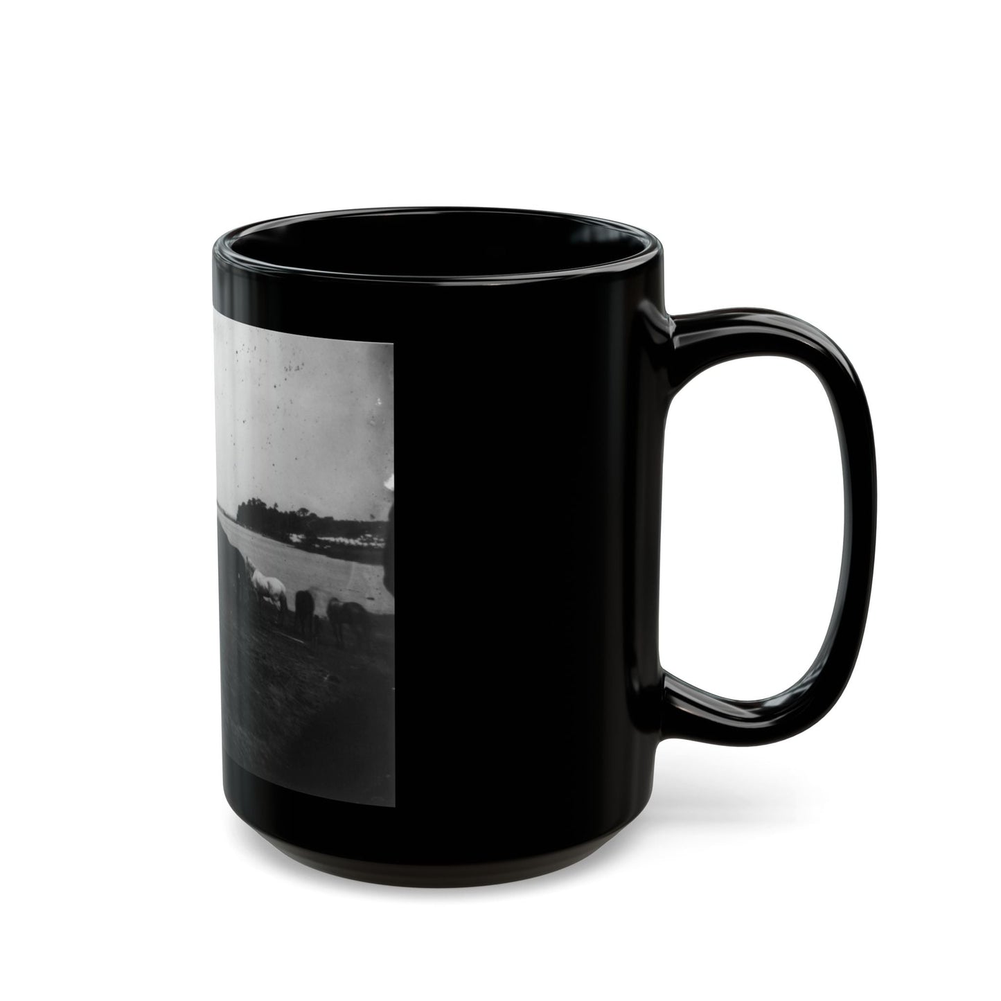 Belle Plains, Va., May 16, 1864, Encampment Of 2nd New York And 1st Massachusetts Heavy Artillery (U.S. Civil War) Black Coffee Mug