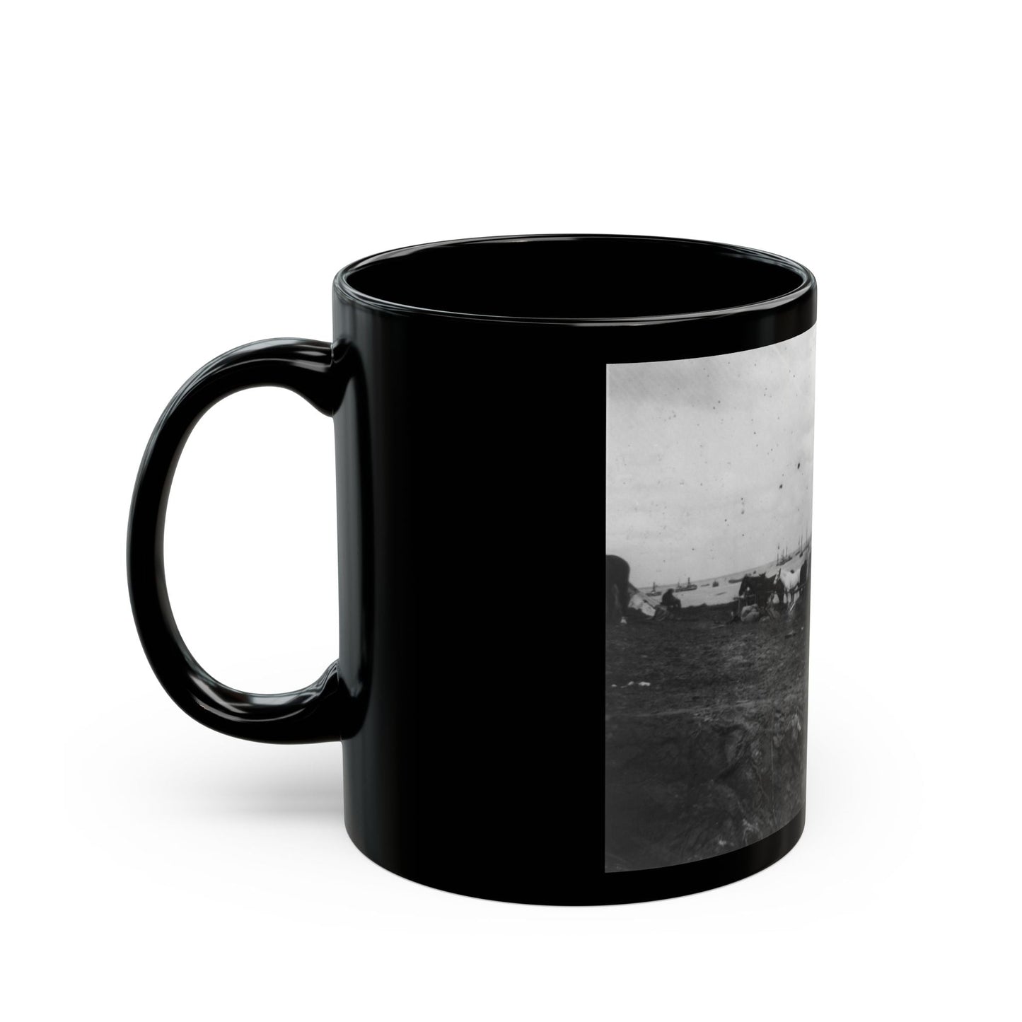 Belle Plains, Va., May 16, 1864, Encampment Of 2nd New York And 1st Massachusetts Heavy Artillery (U.S. Civil War) Black Coffee Mug