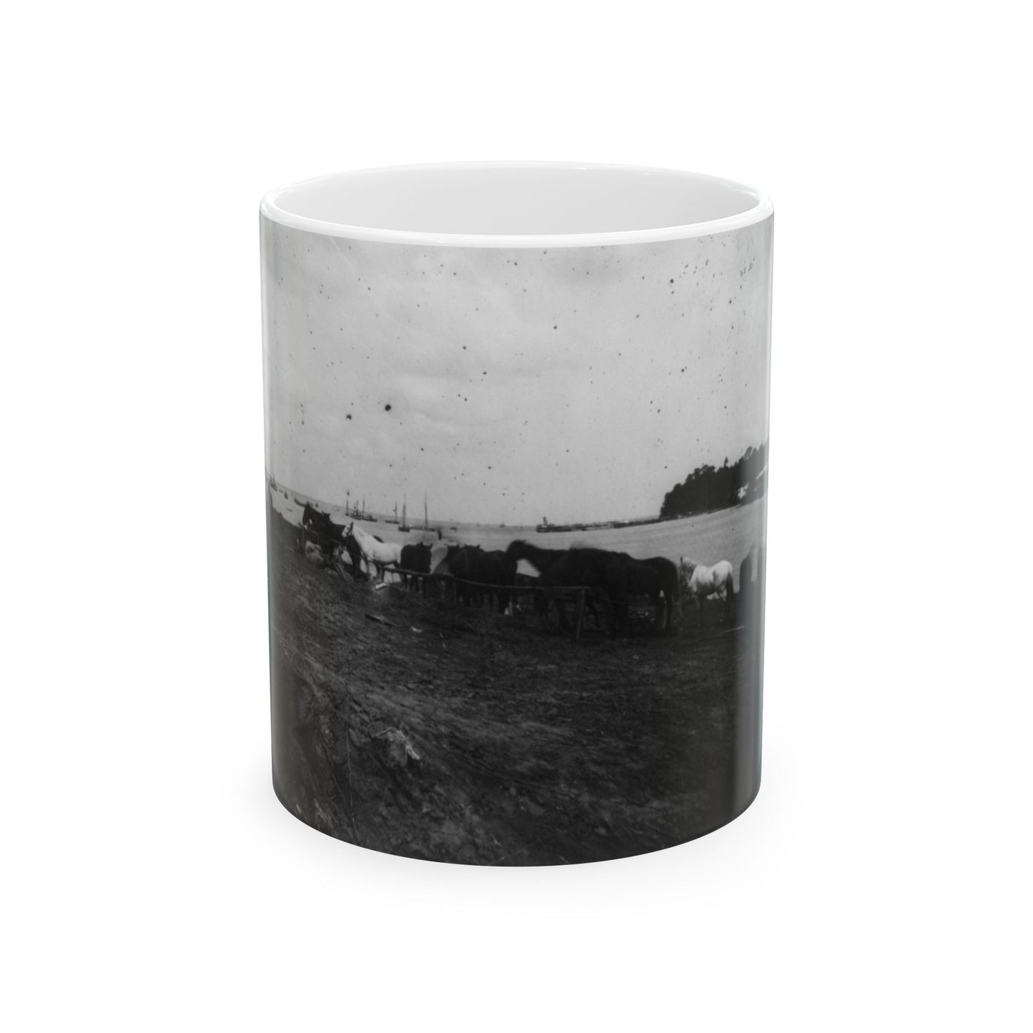 Belle Plains, Va., May 16, 1864, Encampment Of 2nd New York And 1st Massachusetts Heavy Artillery (U.S. Civil War) White Coffee Mug