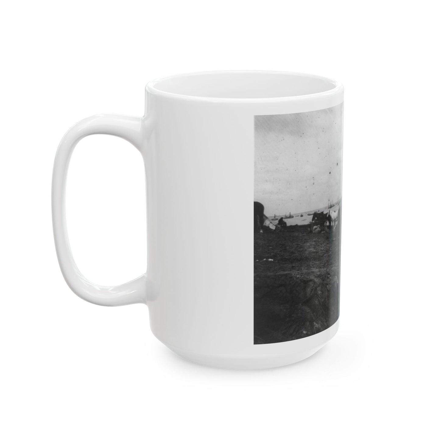 Belle Plains, Va., May 16, 1864, Encampment Of 2nd New York And 1st Massachusetts Heavy Artillery (U.S. Civil War) White Coffee Mug