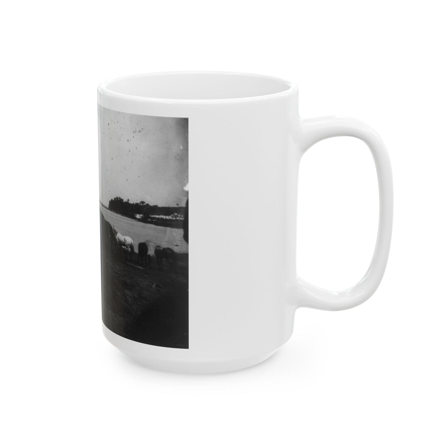 Belle Plains, Va., May 16, 1864, Encampment Of 2nd New York And 1st Massachusetts Heavy Artillery (U.S. Civil War) White Coffee Mug