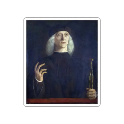 BELLINI, Gentile - A Man with a Pair of Dividers (Artwork) STICKER Vinyl Die-Cut Decal - The Sticker Space