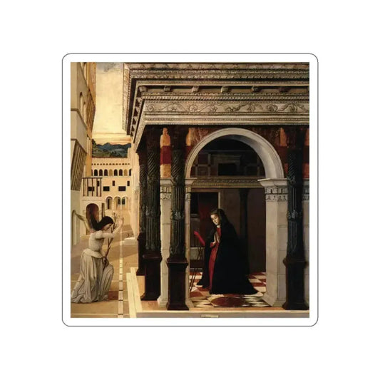 BELLINI, Gentile - Annunciation (Artwork) STICKER Vinyl Die-Cut Decal White Die-Cut 2 Inch - The Sticker Space