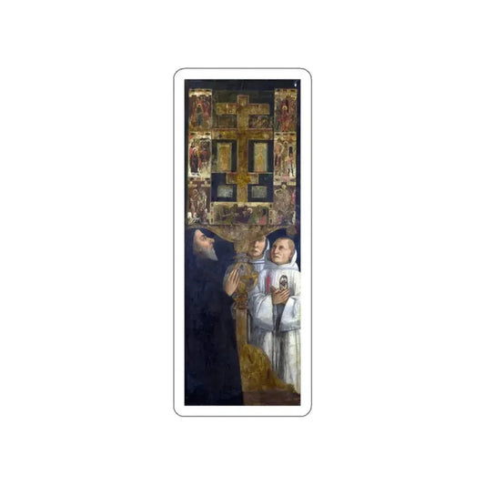 BELLINI, Gentile - Cardinal Bessarion with the Bessarion Reliquary (Artwork) STICKER Vinyl Die-Cut Decal White Die-Cut 2 Inch - The Sticker Space