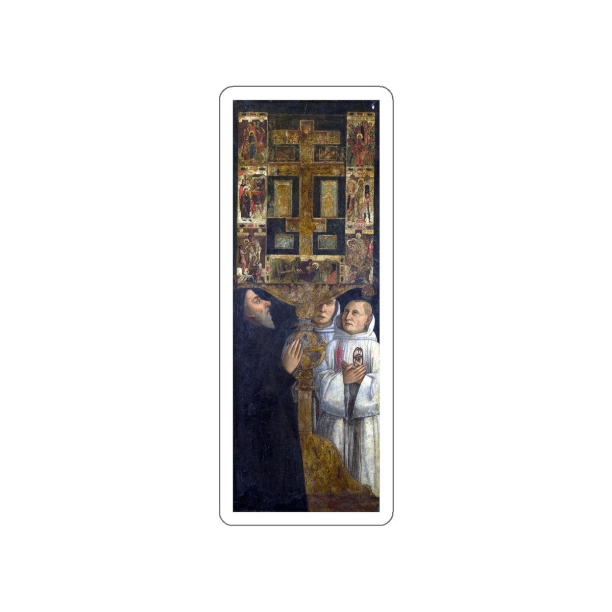 BELLINI, Gentile - Cardinal Bessarion with the Bessarion Reliquary (Artwork) STICKER Vinyl Die-Cut Decal-White-The Sticker Space