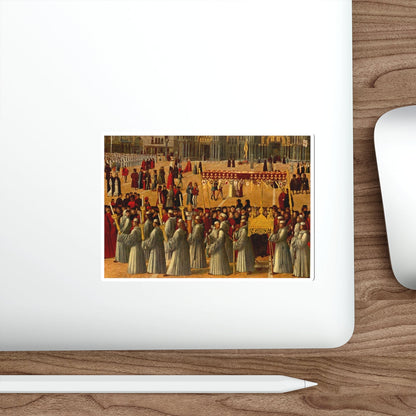 BELLINI, Gentile - Procession in Piazza San Marco (detail) (Artwork) STICKER Vinyl Die-Cut Decal-The Sticker Space