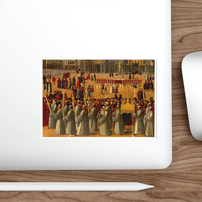 BELLINI, Gentile - Procession in Piazza San Marco (detail) (Artwork) STICKER Vinyl Die-Cut Decal-The Sticker Space