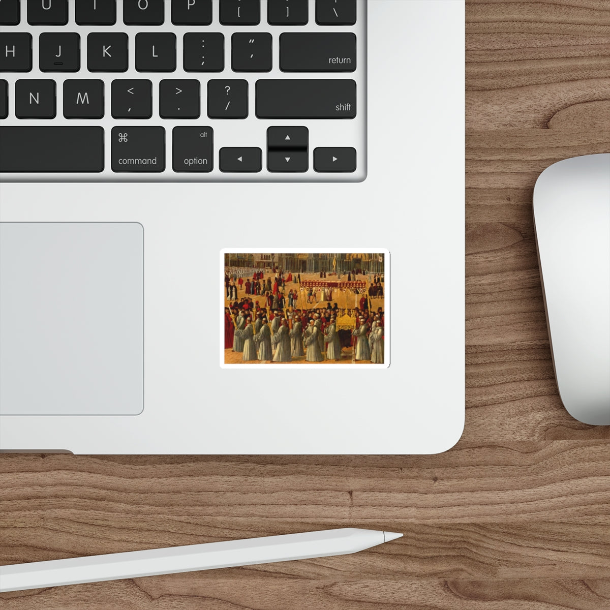 BELLINI, Gentile - Procession in Piazza San Marco (detail) (Artwork) STICKER Vinyl Die-Cut Decal-The Sticker Space