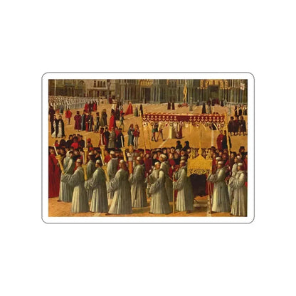 BELLINI, Gentile - Procession in Piazza San Marco (detail) (Artwork) STICKER Vinyl Die-Cut Decal White Die-Cut 3 Inch - The Sticker Space