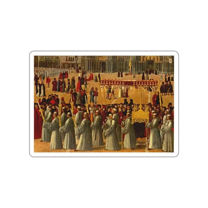 BELLINI, Gentile - Procession in Piazza San Marco (detail) (Artwork) STICKER Vinyl Die-Cut Decal White Die-Cut 6 Inch - The Sticker Space