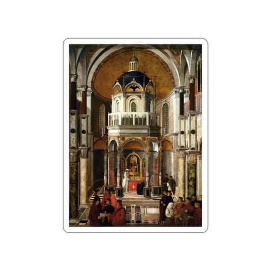BELLINI, Gentile - The Healing of Pietro dei Ludovici (Artwork) STICKER Vinyl Die-Cut Decal White Die-Cut 2 Inch - The Sticker Space
