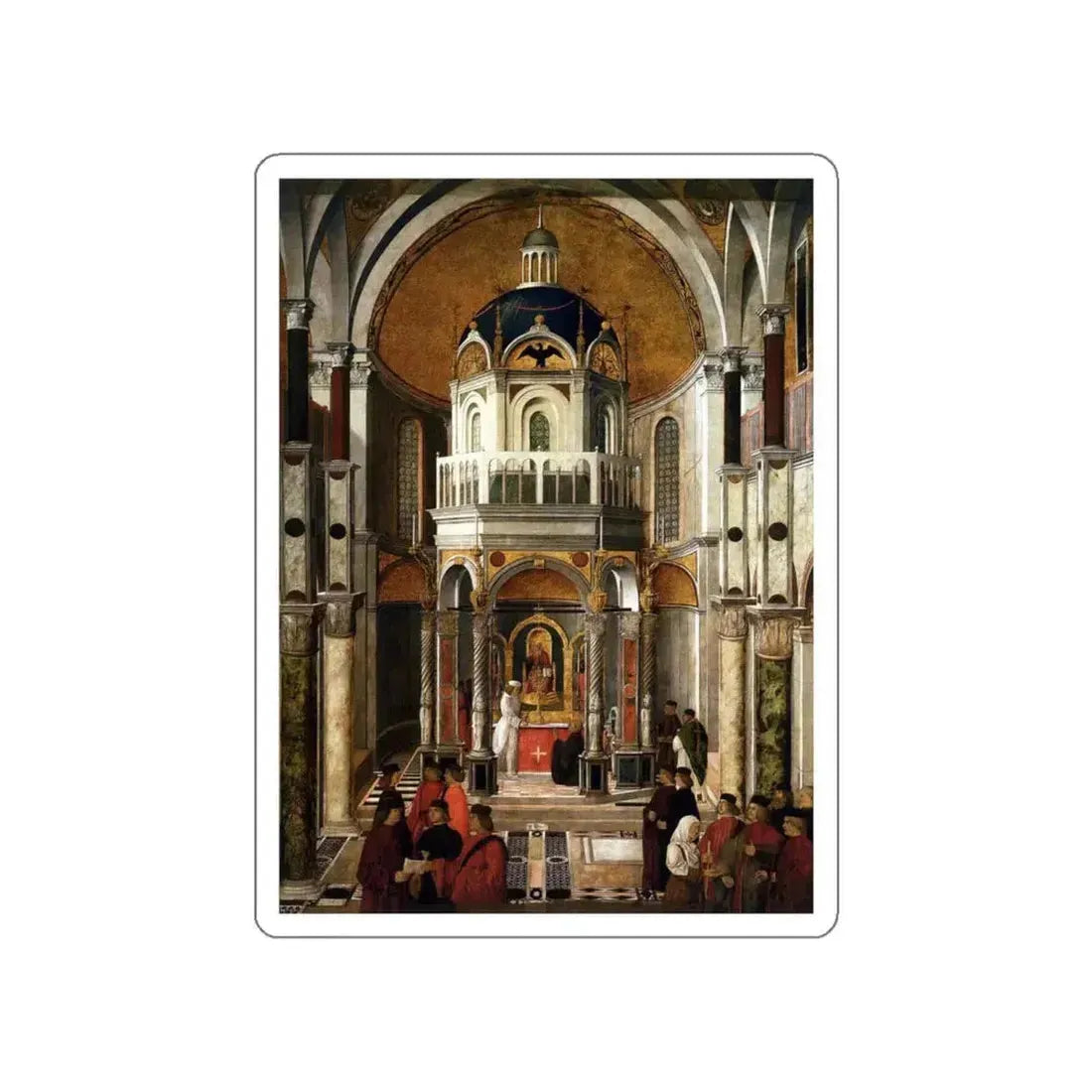 BELLINI, Gentile - The Healing of Pietro dei Ludovici (Artwork) STICKER Vinyl Die-Cut Decal White Die-Cut 5 Inch - The Sticker Space