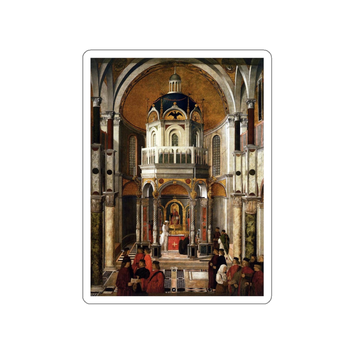 BELLINI, Gentile - The Healing of Pietro dei Ludovici (Artwork) STICKER Vinyl Die-Cut Decal-White-The Sticker Space