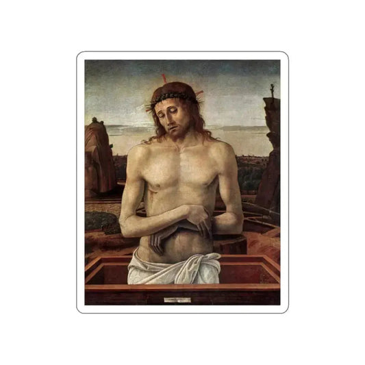 BELLINI, Giovanni - 1459 - Dead Christ in the Sepulchre (Pieta) (Artwork) STICKER Vinyl Die-Cut Decal White Die-Cut 2 Inch - The Sticker Space