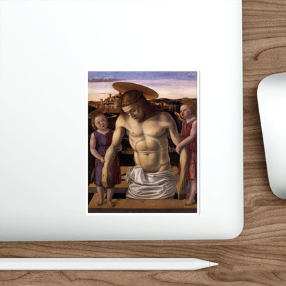 BELLINI, Giovanni - 1459 - Dead Christ Supported by Two Angels (Pieta) (Artwork) STICKER Vinyl Die-Cut Decal-The Sticker Space