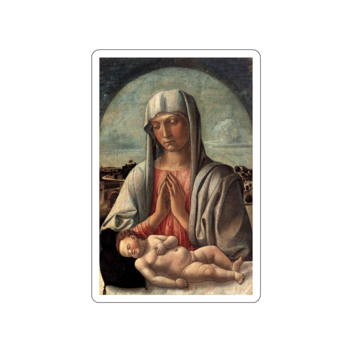 BELLINI, Giovanni - 1459 - Madonna and Child (Artwork) STICKER Vinyl Die-Cut Decal-White-The Sticker Space